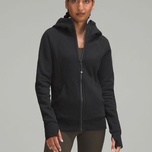 Lulu Lemon, black scuba full zip, size 4